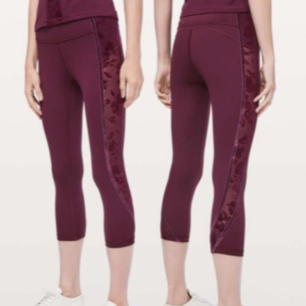 Lululemon Wunder Under Crop High-Rise Flocked 21 - Picture 2 of 6